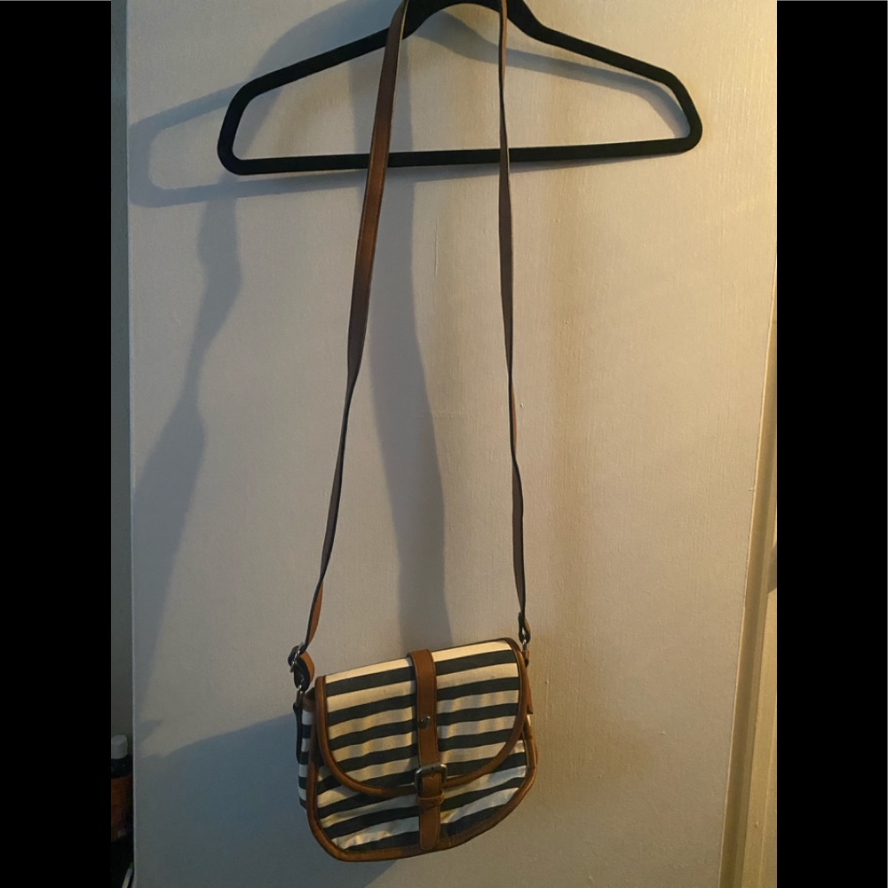 Navy Striped Crossbody